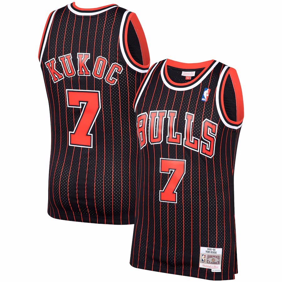 Toni Kukoč Chicago Bulls Mitchell & Ness 1995/96 Hardwood Classics Swingman Jersey - Black