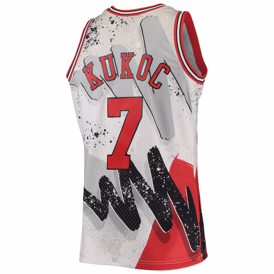 Toni Kukoč Chicago Bulls Mitchell & Ness Hardwood Classics 1995/96 Hyper Hoops Swingman Jersey - White