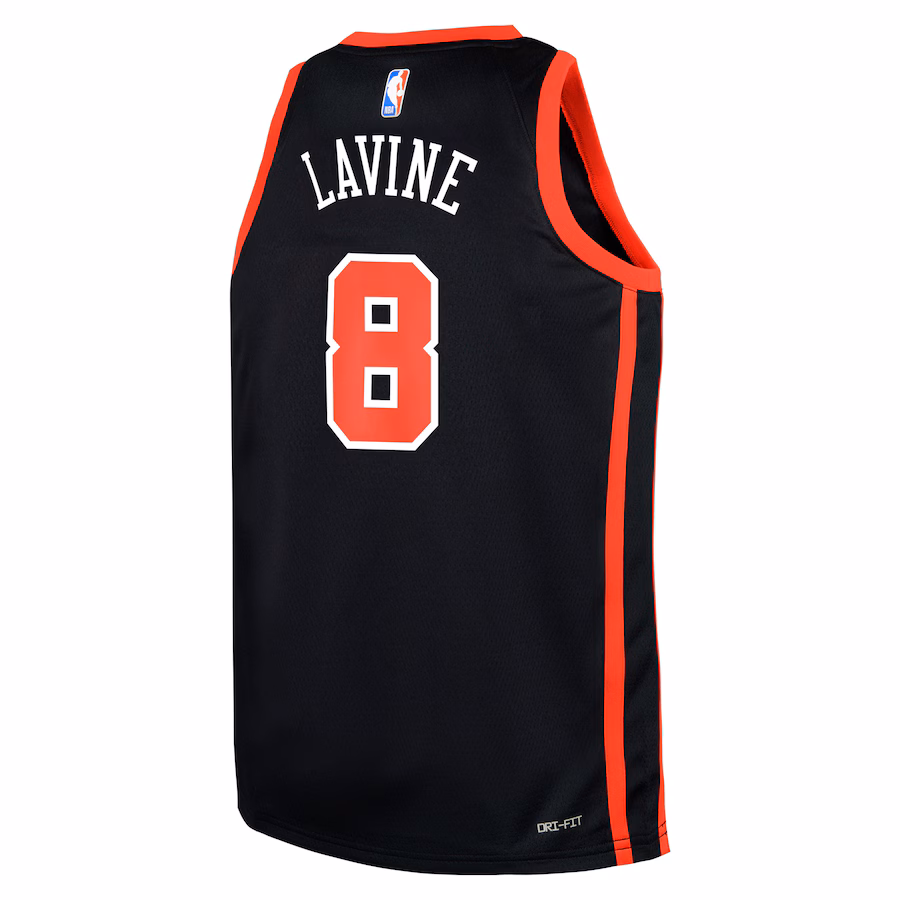 Zach LaVine Camiseta de Réplica Swingman para jóvenes de los Chicago Bulls - Edición Ciudad - Negro