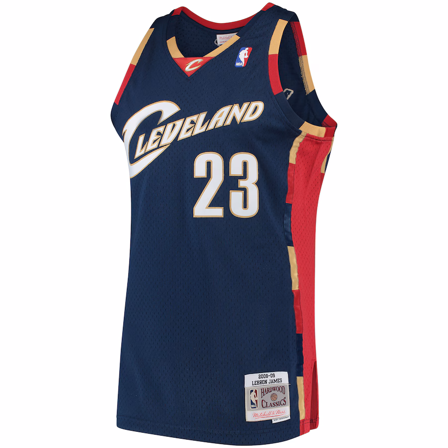 LeBron James Cleveland Cavaliers Mitchell & Ness Hardwood Classics Swingman Jersey - Navy Blue