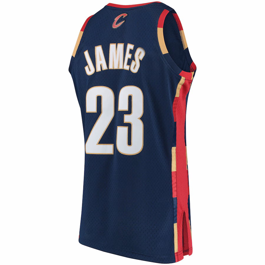 LeBron James Cleveland Cavaliers Mitchell & Ness Hardwood Classics Swingman Jersey - Navy Blue