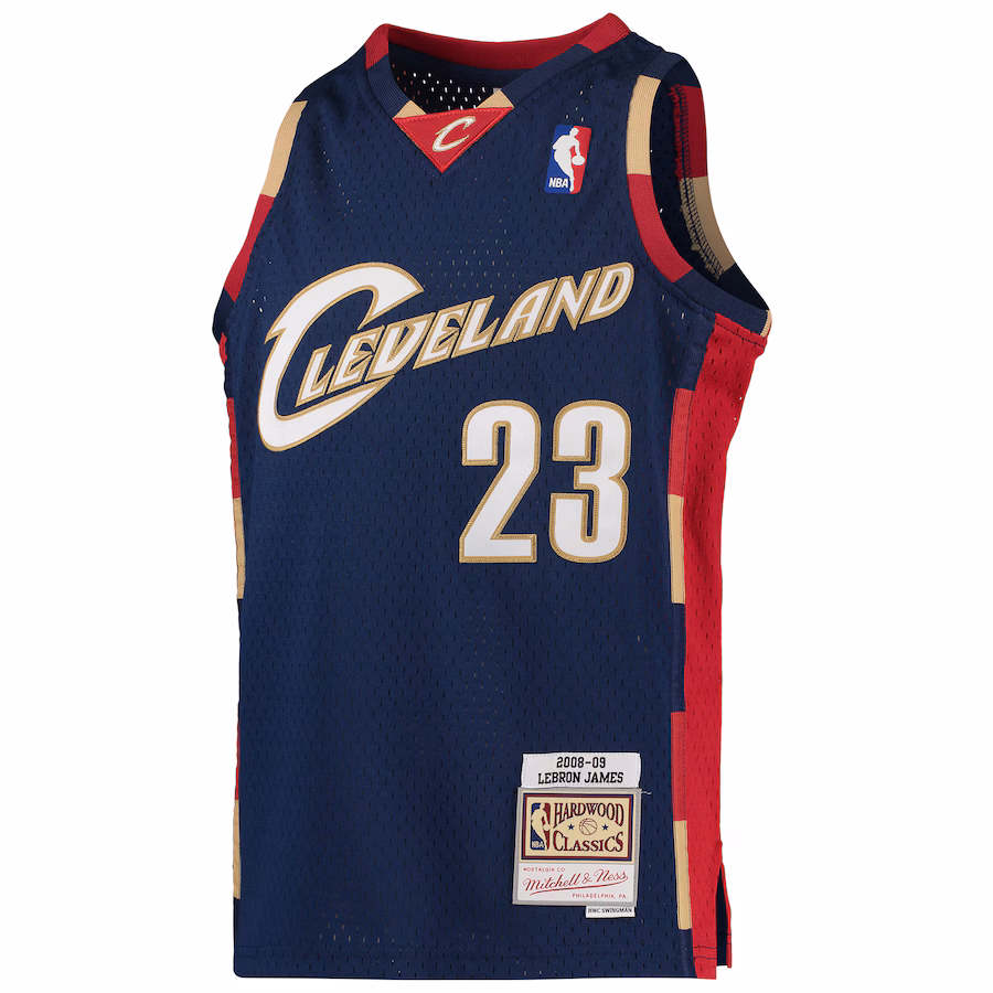 LeBron James Cleveland Cavaliers Mitchell & Ness Jugend 2008-09 Hardwood Classics Swingman-Jersey - Marineblau