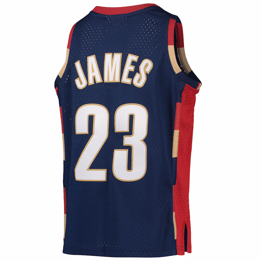 LeBron James Cleveland Cavaliers Mitchell & Ness Jugend 2008-09 Hardwood Classics Swingman-Jersey - Marineblau