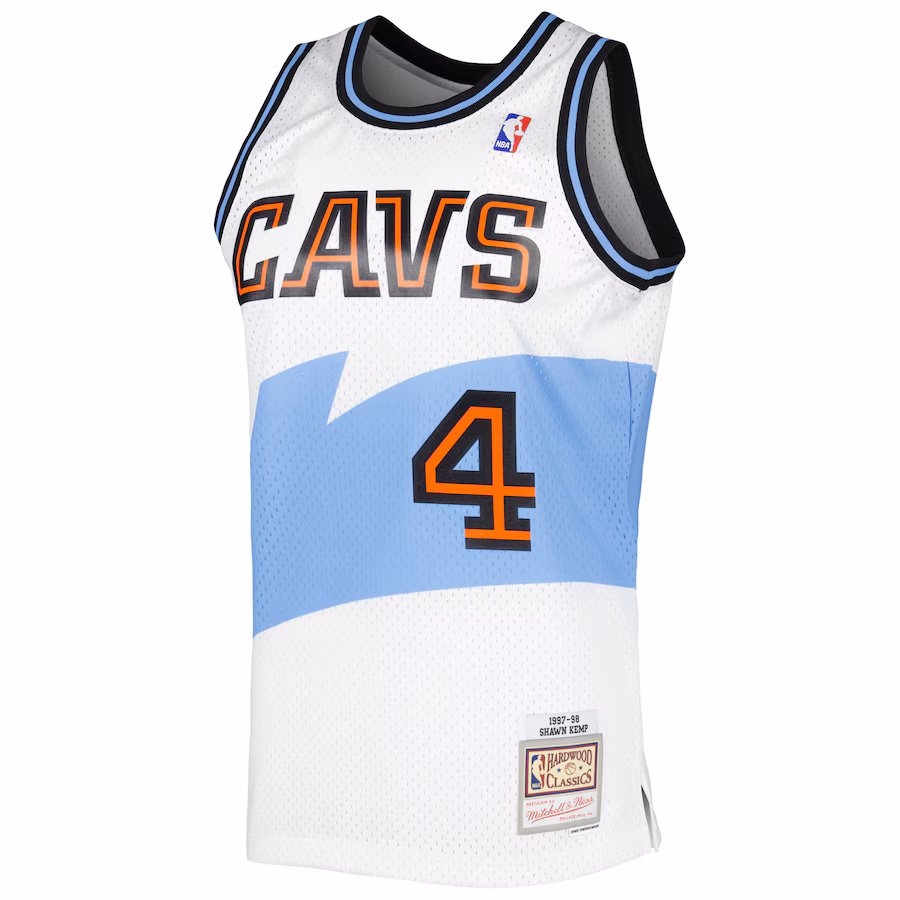 Shawn Kemp Cleveland Cavaliers Mitchell & Ness Hardwood Classics Swingman-Jersey - Weiß