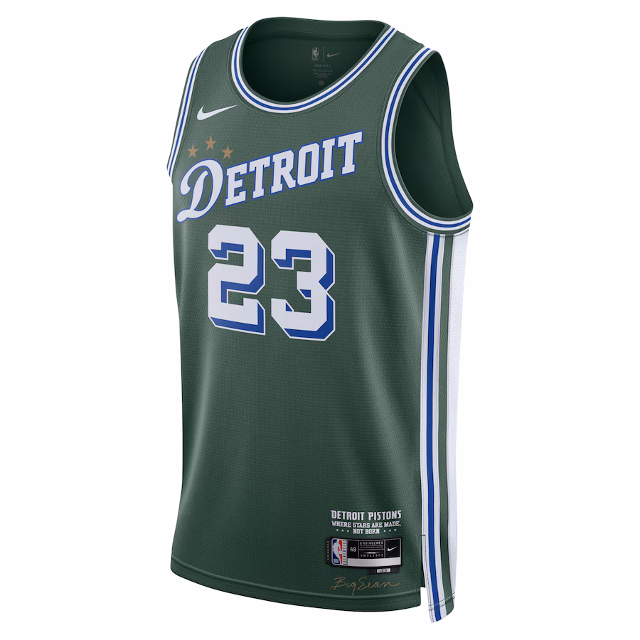 Jaden Ivey, Maillot Swingman 2022/23 des Detroit Pistons - Édition Ville - Vert