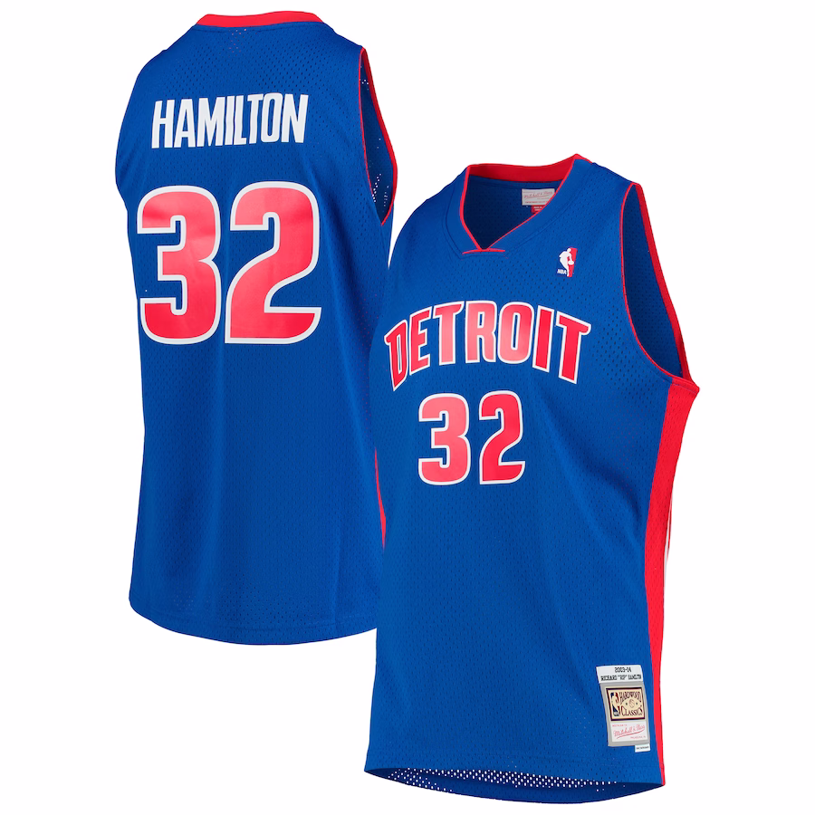 Richard Hamilton Detroit Pistons Mitchell & Ness 2003/04 Hardwood Classics Jersey