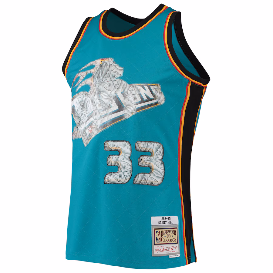 Maillot Grant Hill Detroit Pistons Mitchell & Ness 1998/99 Classic NBA 75e Anniversaire Diamond Edition