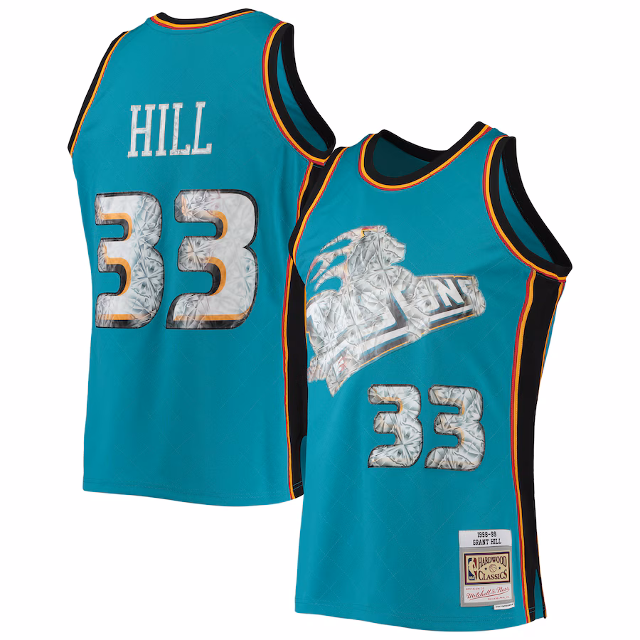 Grant Hill Detroit Pistons Mitchell & Ness 1998/99 Classic NBA 75th Anniversary Diamond Edition Jersey