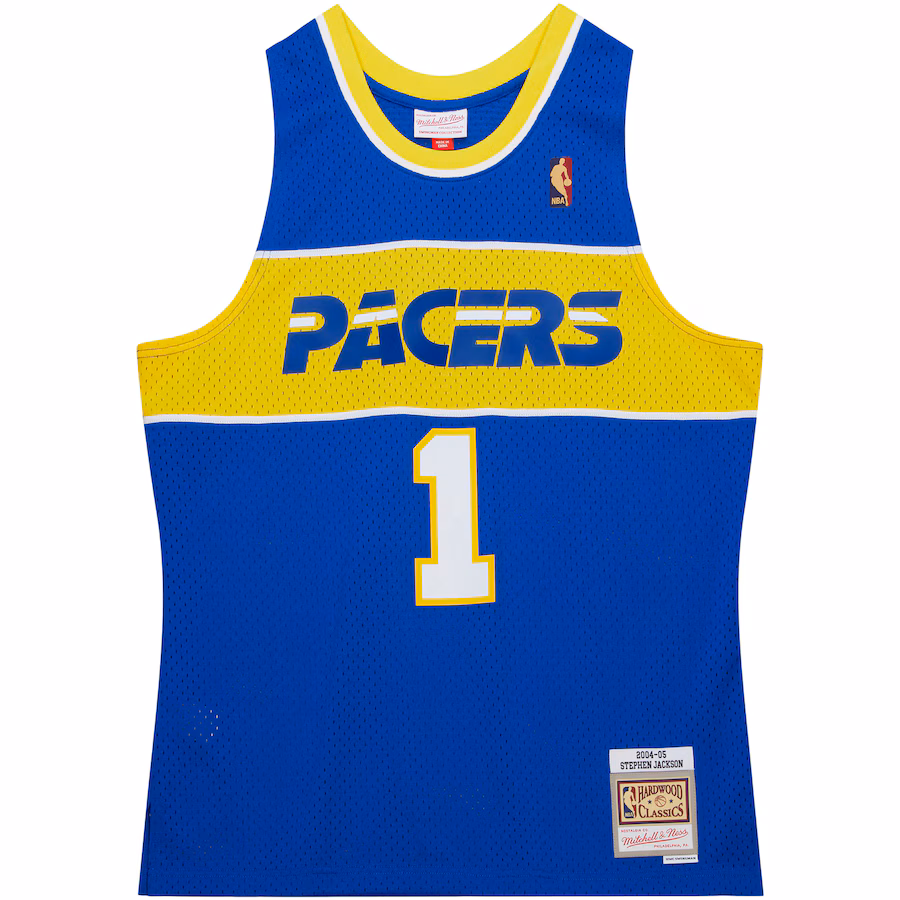Stephen Jackson, Maillot pour les fans de l'édition classique 2004/05 de Mitchell & Ness des Indiana Pacers - Bleu royal