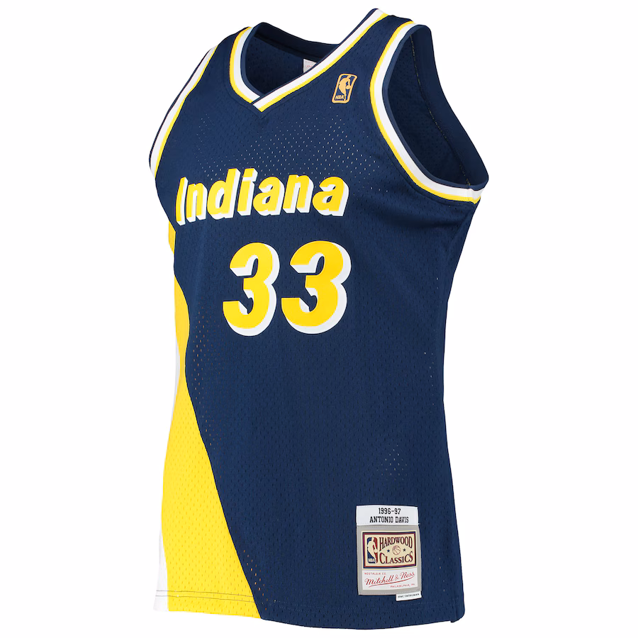 Antonio Davis, Indiana Pacers Mitchell & Ness 1996/97 Hardwood Classics Swingman Trikot - Marineblau