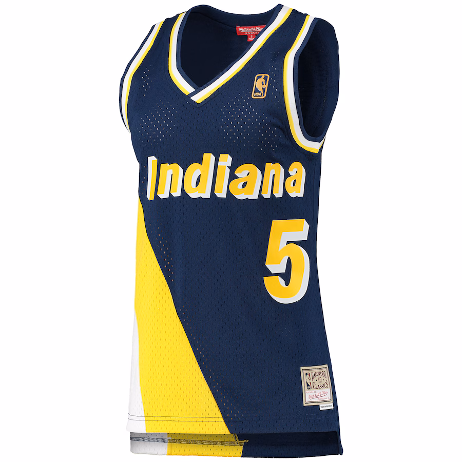 Jalen Rose, Indiana Pacers Mitchell & Ness Women's 1996/97 Hardwood Classics Swingman Jersey - Navy Blue