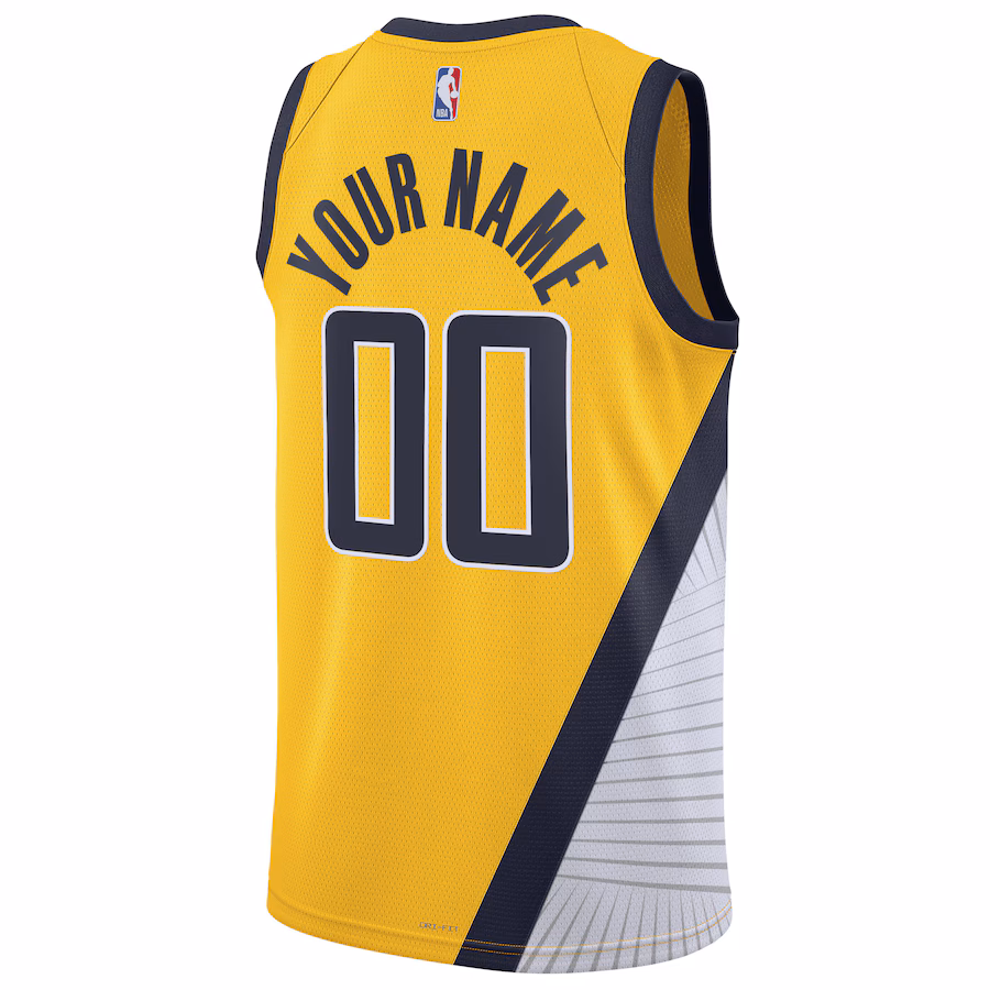 Indiana Pacers Jordan Brand Unisex 2022/23 Season Swingman Custom Jersey - Statement Edition - Yellow