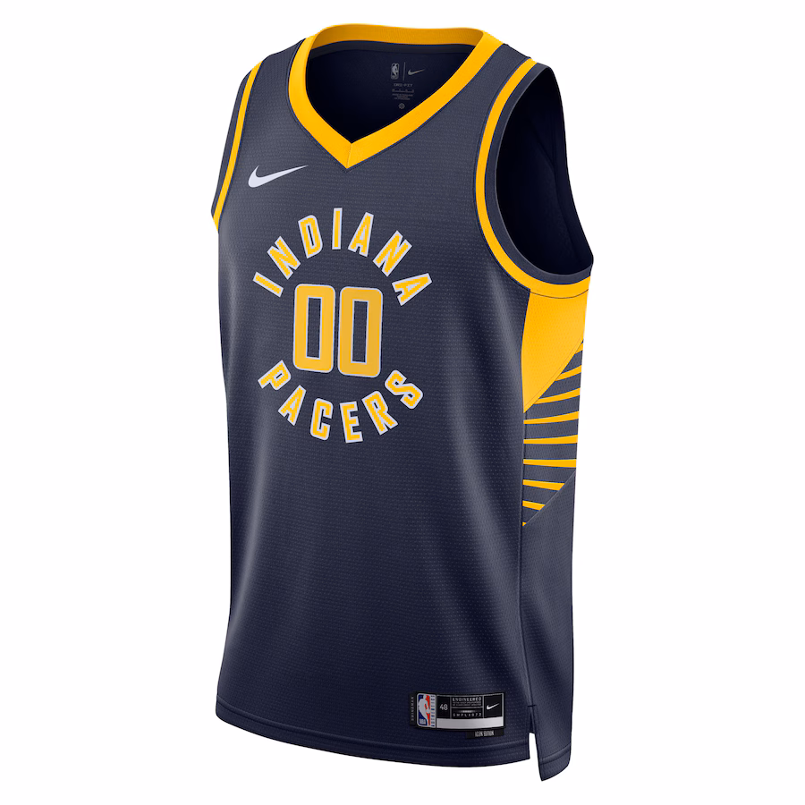 Indiana Pacers Maillot Swingman personnalisé unisexe pour la saison 2022/23 - Édition Icône - Bleu marine
