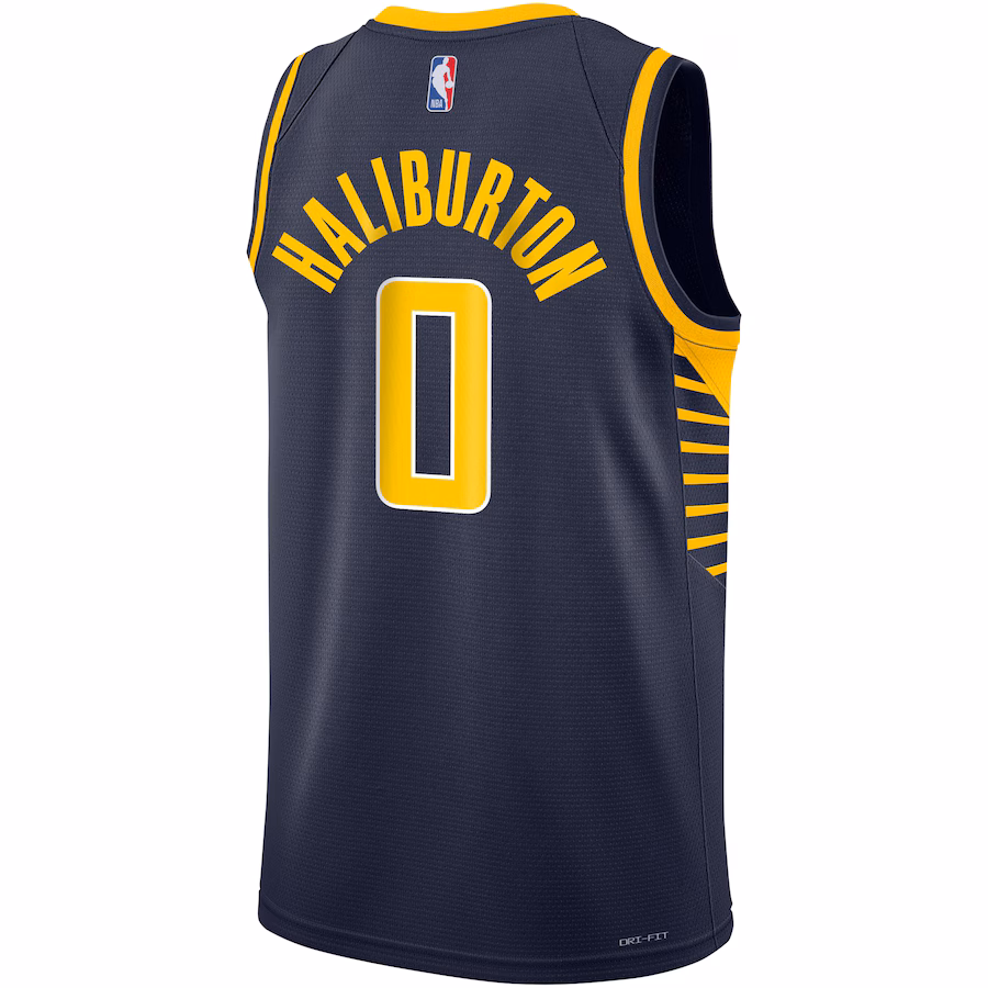 Tyrese Haliburton, Camiseta Swingman para jóvenes de los Indiana Pacers - Edición Ícono - Azul marino