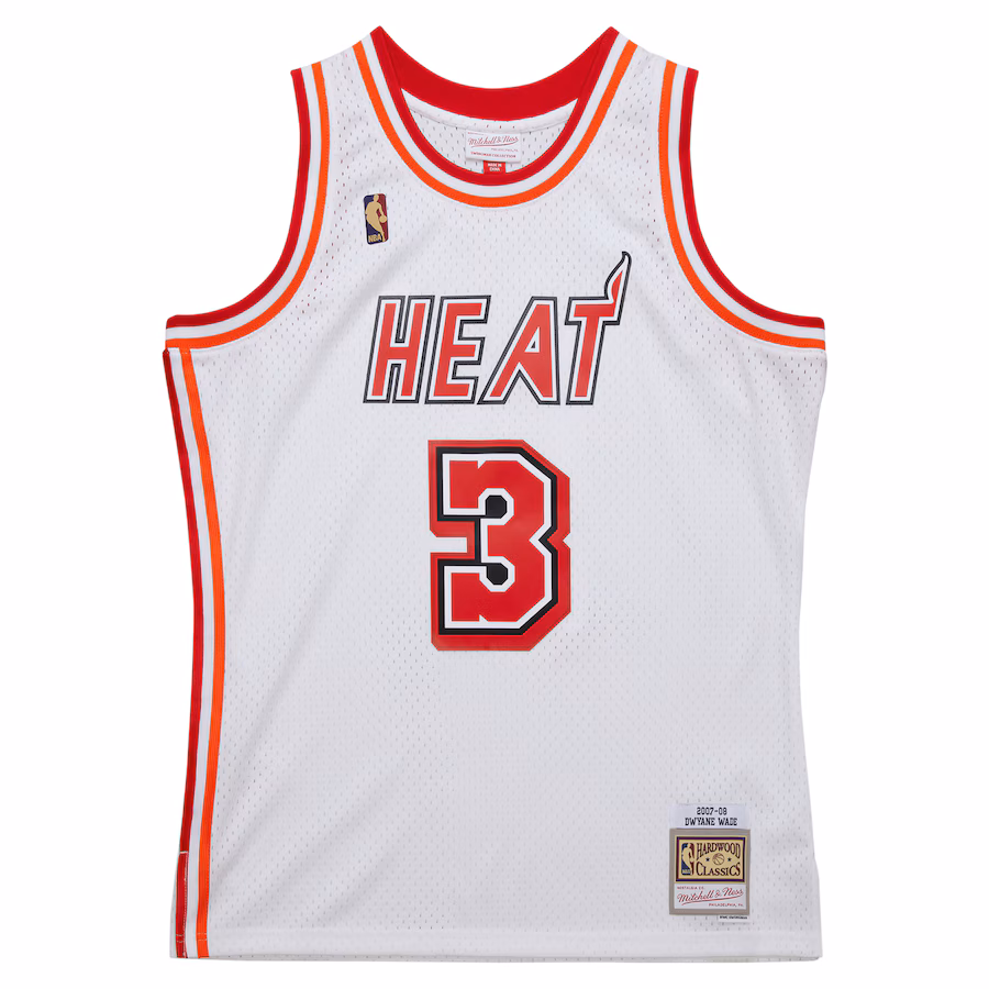 Dwyane Wade, Miami Heat Mitchell & Ness 2007/08 Hardwood Classics Swingman-Trikot - Weiß