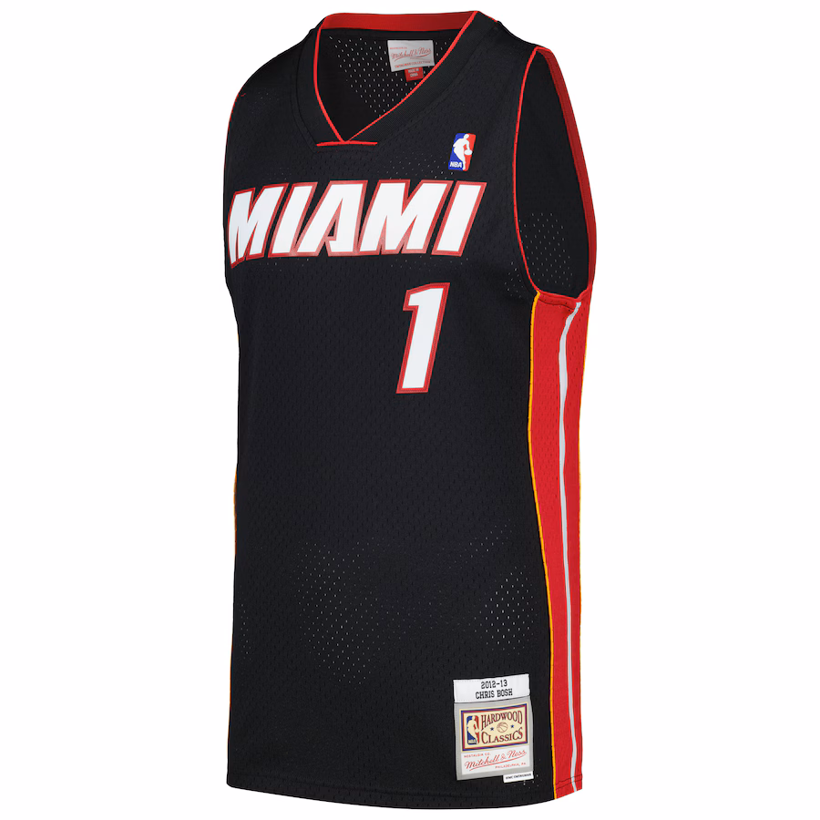 Chris Bosh, Miami Heat Mitchell & Ness 2012/13 Hardwood Classics Swingman Jersey - Black