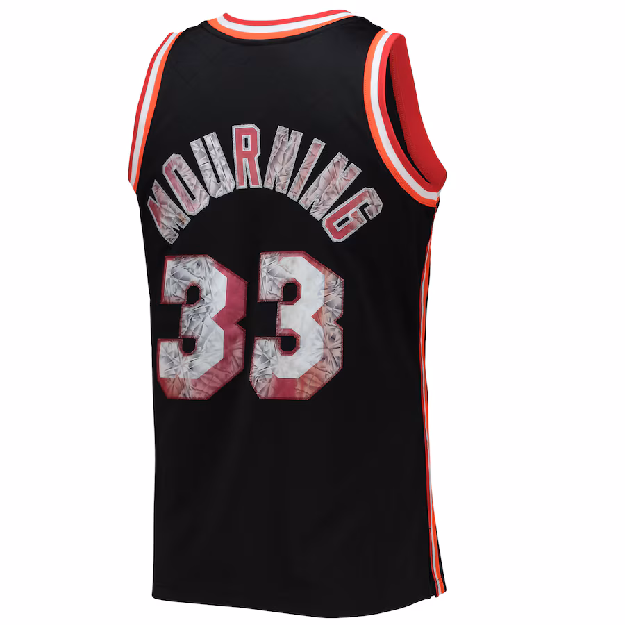 Alonzo Mourning Miami Heat Mitchell & Ness 1996/97 Hardwood Classics NBA 75th Anniversary Diamond Swingman Jersey