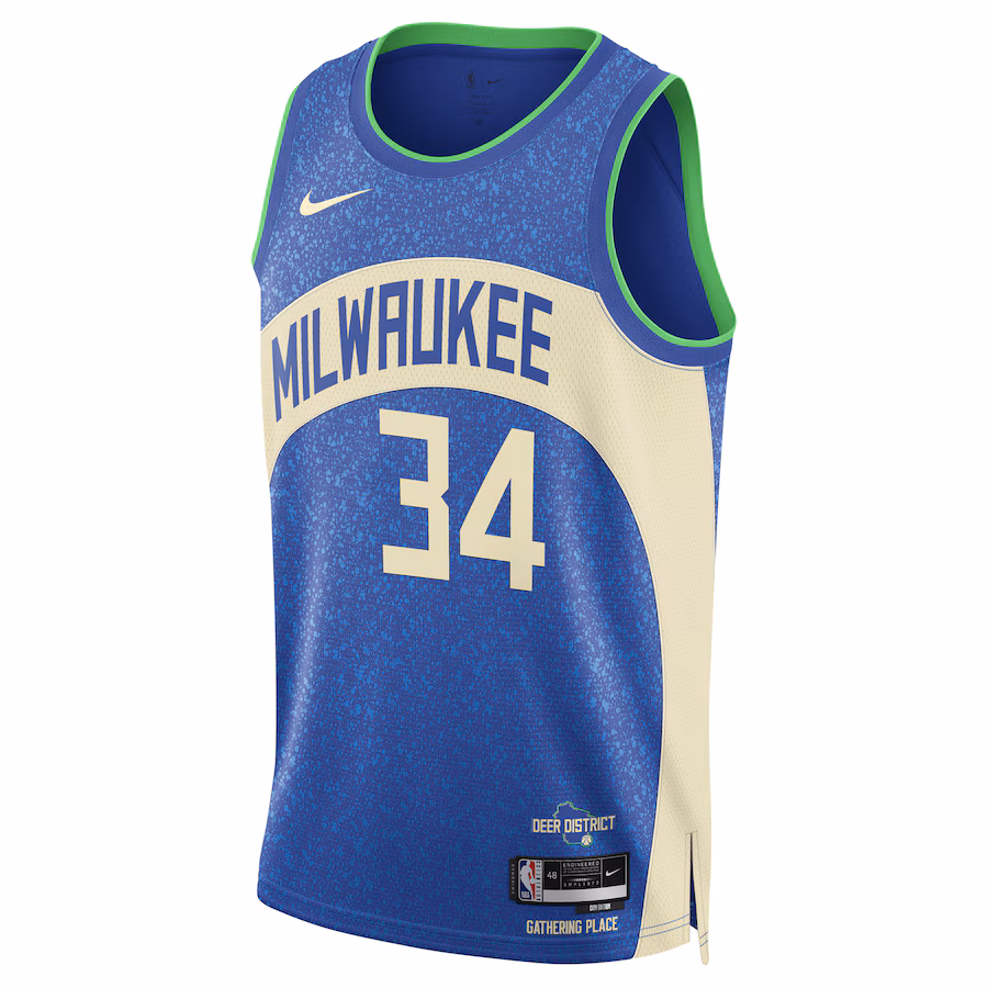 Maillot City Edition unisexe Milwaukee Bucks Giannis Antetokounmpo 2023/24