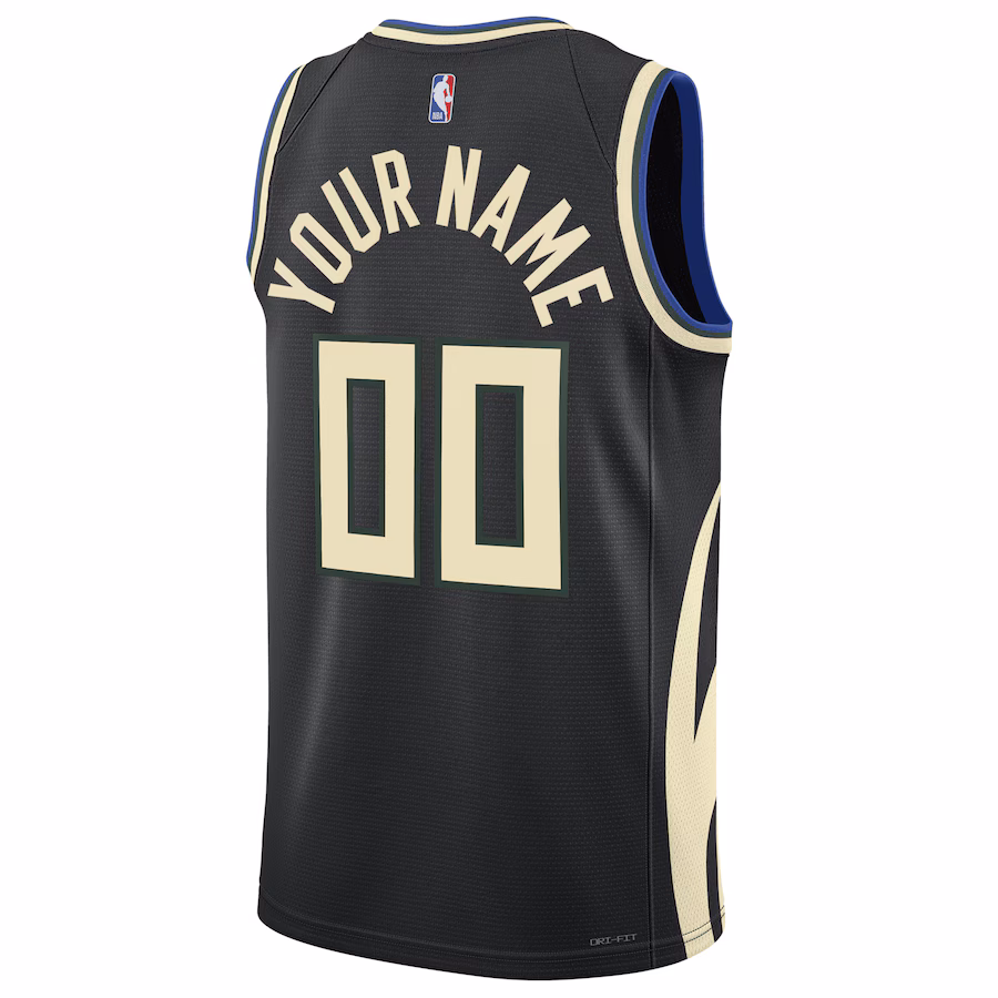 Milwaukee Bucks Jordan Brand Unisex Swingman maßgeschneidertes Trikot der Saison 2022/23 - Statement-Edition - Schwarz