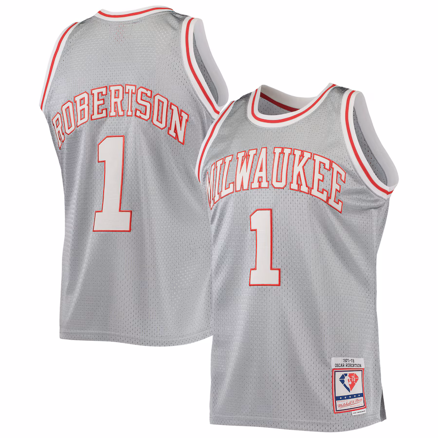 Oscar Robertson Milwaukee Bucks Mitchell & Ness 75th Anniversary 1971/72 Hardwood Classics Swingman Jersey