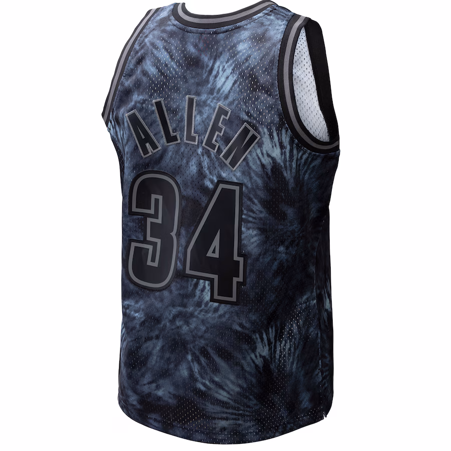 ay Allen, Milwaukee Bucks Mitchell & Ness Hardwood Classics 1996/97 Tie-Dye Swingman Jersey - Black