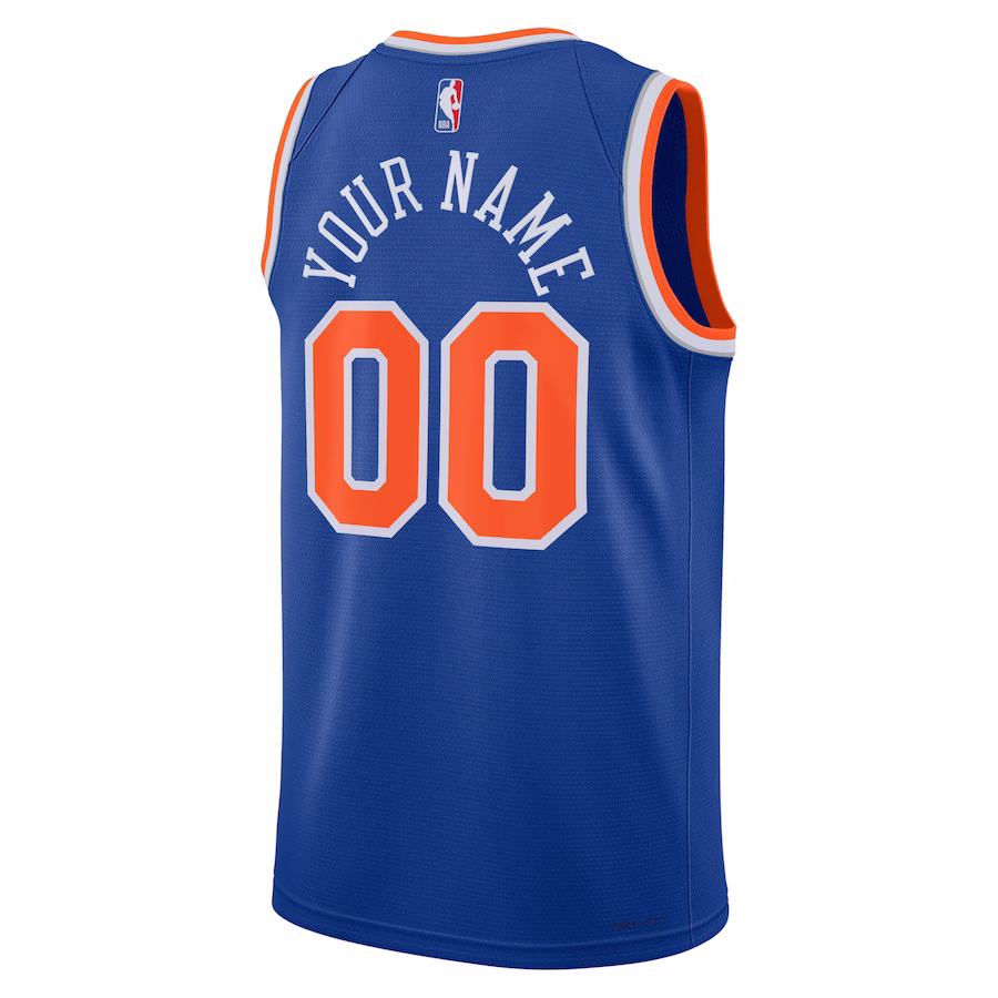 New York Knicks Neutral Swingman Custom Jersey - Icon Edition, Blue