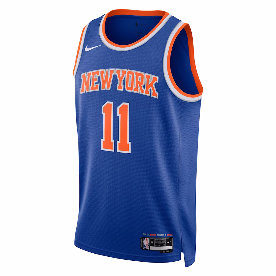 Jalen Brunson, New York Knicks Neutral Swingman Jersey - Icon Edition, Blue
