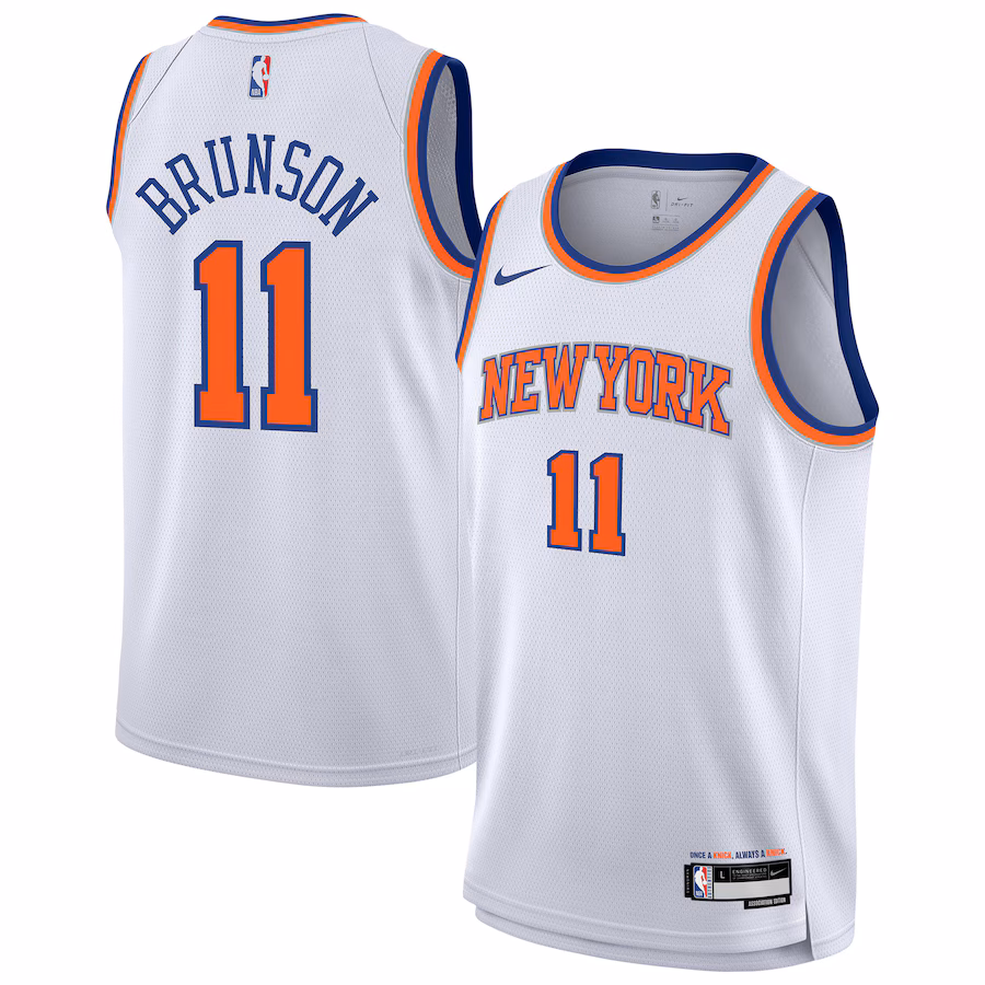 Jalen Brunson, maillot Swingman de la Ligue pour jeunes des New York Knicks - Blanc