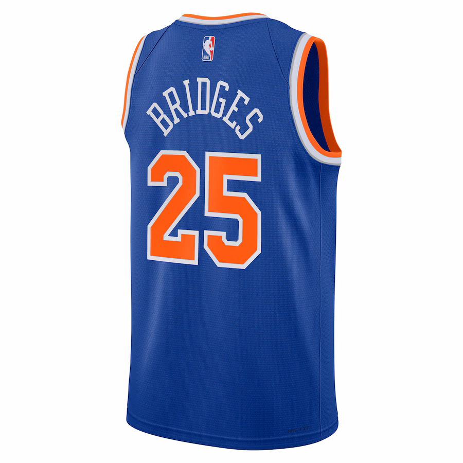 Mikal Bridges, New York Knicks Jugend-Swingman-Jersey - Icon-Edition, Blau