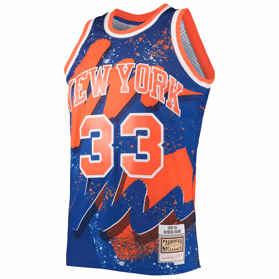 Patrick Ewing New York Knicks Mitchell & Ness Hardwood Classics 1991/92 Hyper Hoops Swingman Jersey