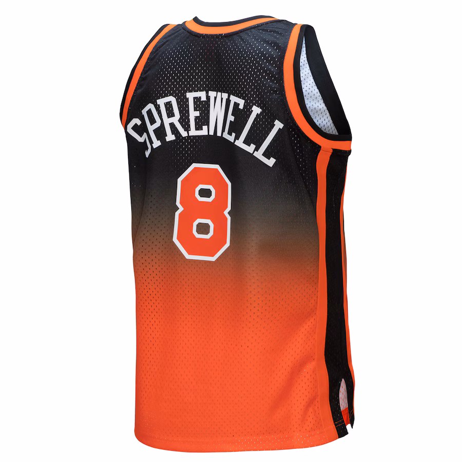 Maillot Swingman Fadeaway Hardwood Classics Mitchell & Ness New York Knicks Latrell Sprewell 1998/99