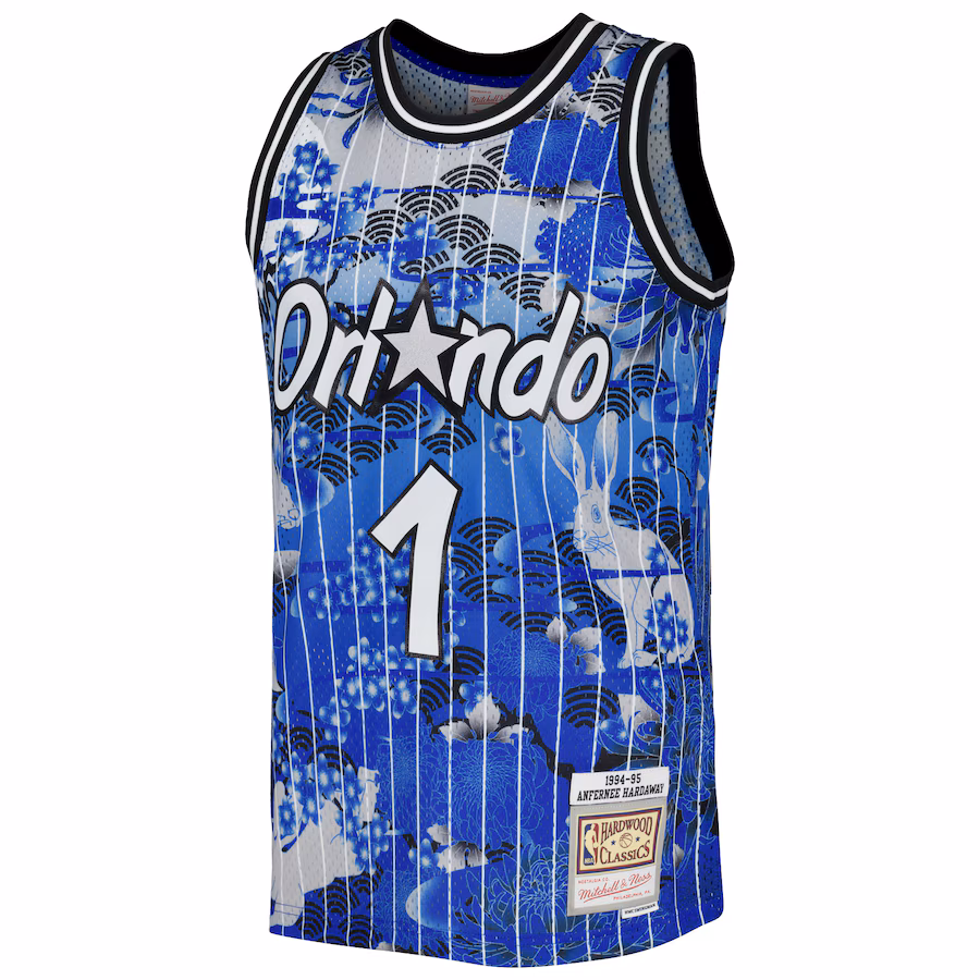 Anfernee Hardaway, Camiseta de la edición para fans del Año Nuevo Lunar clásico 1994/95 de Mitchell & Ness para Orlando Magic - Azul