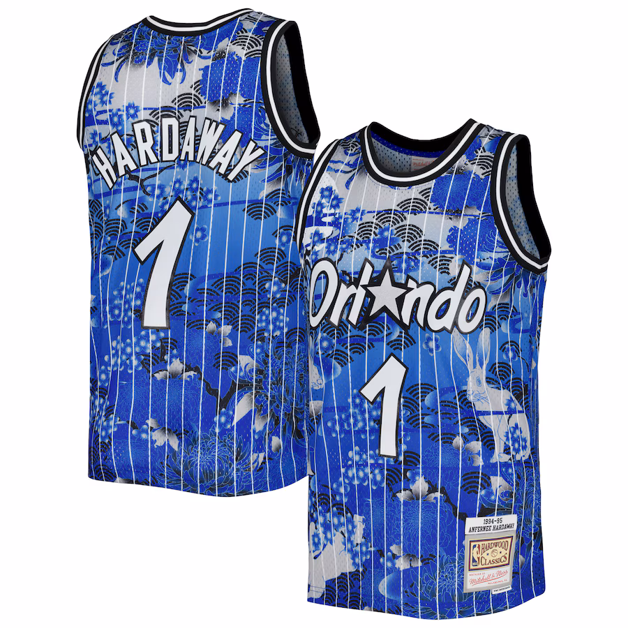 Anfernee Hardaway, Orlando Magic Mitchell & Ness 1994/95 Klassische Mond-Neujahr-Fan-Edition-Trikot - Blau