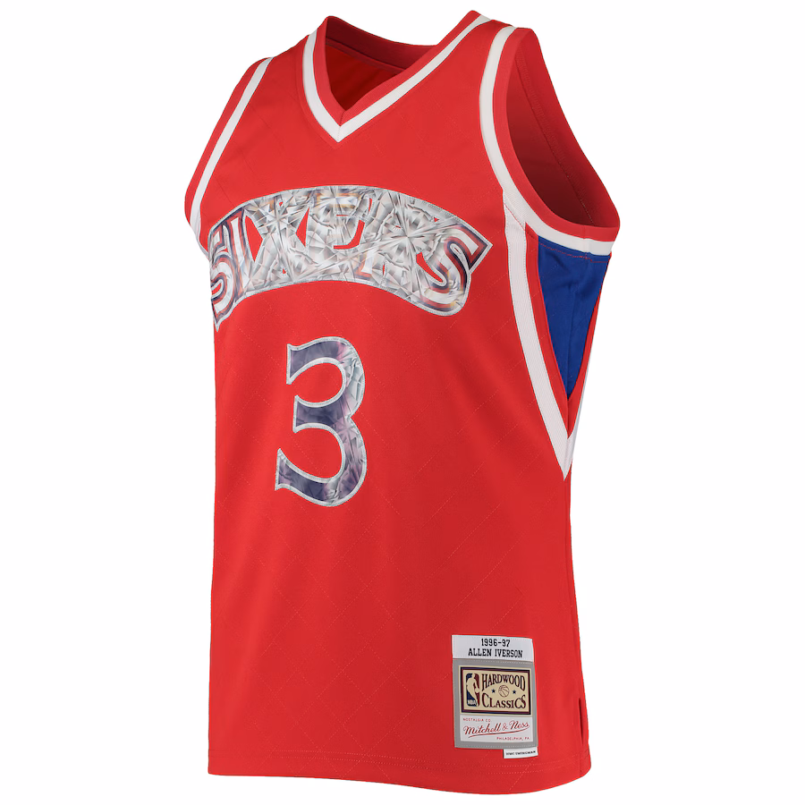Maglia Diamond NBA 75º anniversario Hardwood Classics Mitchell & Ness Philadelphia 76ers Allen Iverson 1996/97