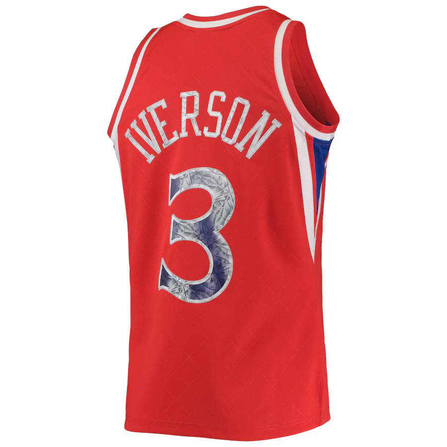 Maglia Diamond NBA 75º anniversario Hardwood Classics Mitchell & Ness Philadelphia 76ers Allen Iverson 1996/97