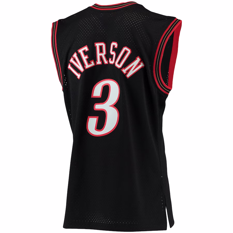 Allen Iverson Philadelphia 76ers Mitchell & Ness 2000/01 Big & Tall Hardwood Classics Swingman Jersey - Black
