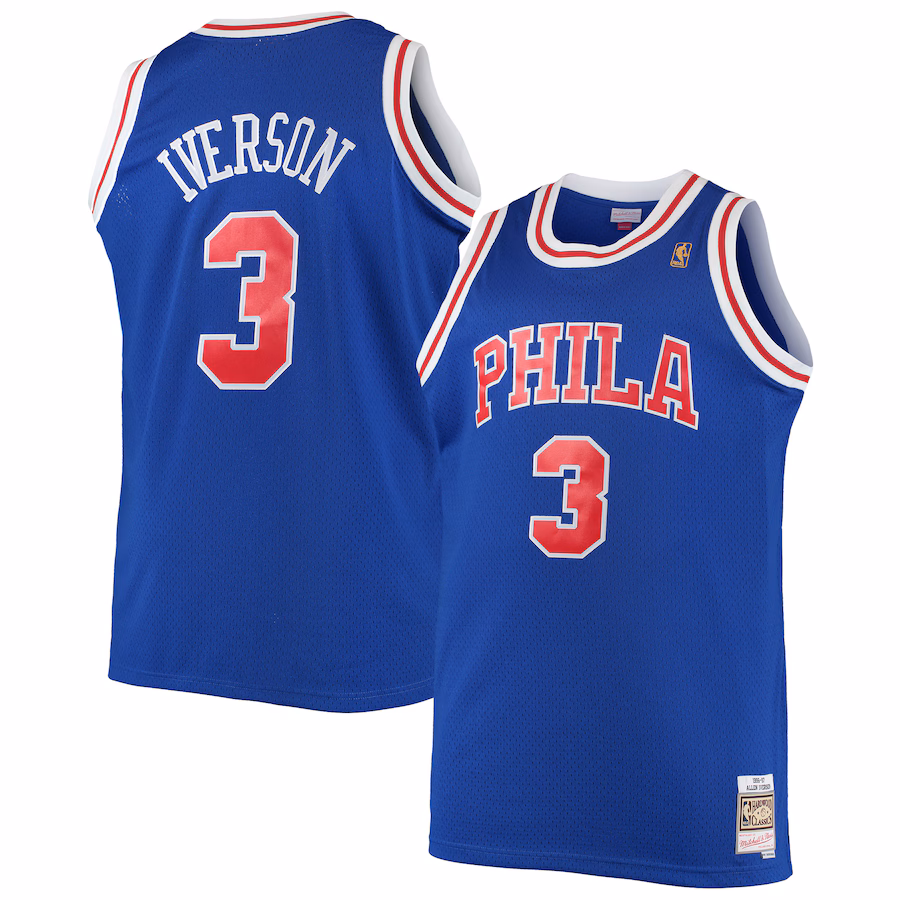Allen Iverson Philadelphia 76ers Mitchell & Ness 1996/97 Big & Tall Hardwood Classics Swingman Jersey