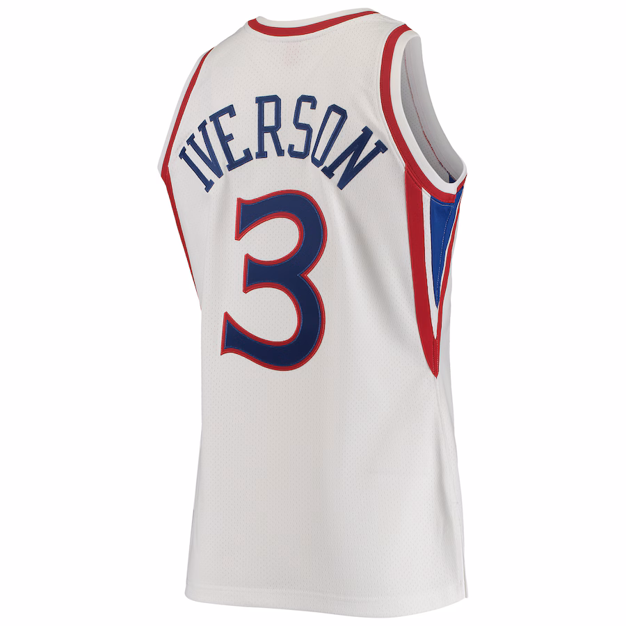 Allen Iverson Philadelphia 76ers Mitchell & Ness Maillot des Classiques Hardwood 1996/1997 - Blanc