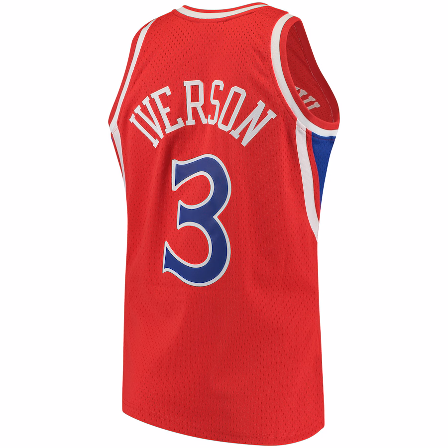 Allen Iverson Philadelphia 76ers Mitchell & Ness 1996/97 Hardwood Classics Jersey - Red