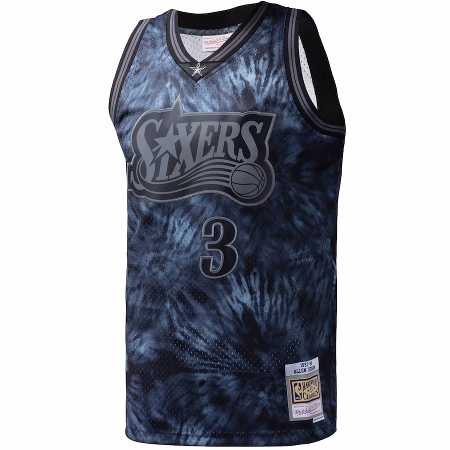 Allen Iverson Philadelphia 76ers Mitchell & Ness Maillot Swingman des Classiques Hardwood 1997/1998 - Noir
