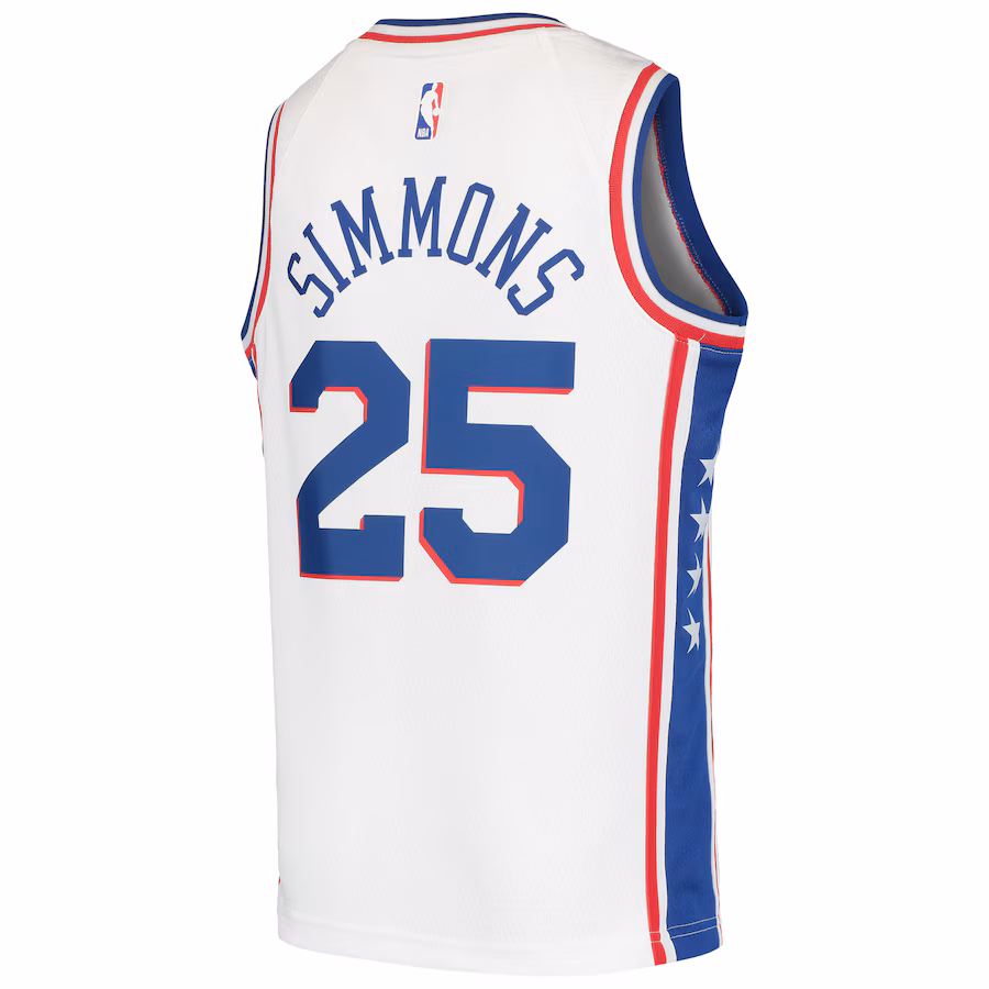 Ben Simmons Philadelphia 76ers Camiseta Swingman para Jóvenes - Blanco