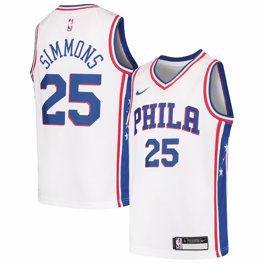 Ben Simmons Philadelphia 76ers Youth Swingman Jersey - White