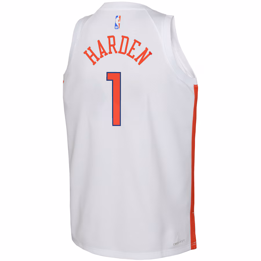 James Harden Philadelphia 76ers Maglia Swingman per i Giovani della Stagione 2022/23 - Edizione Città - Bianco
