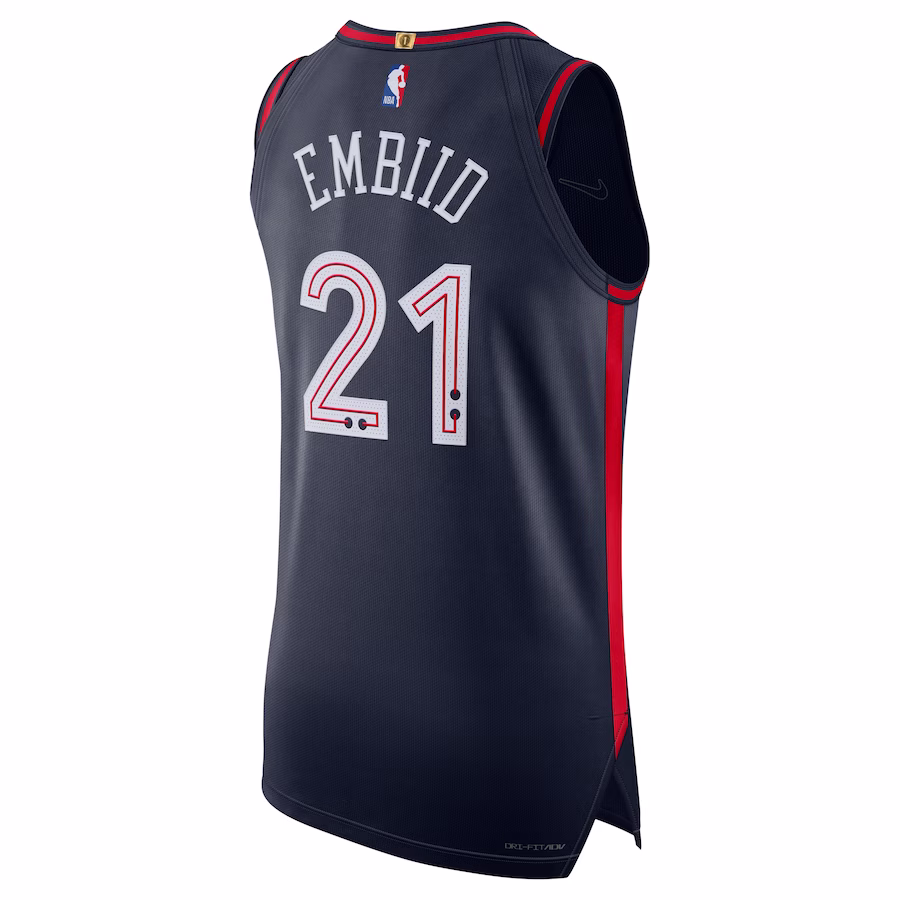 Joel Embiid Philadelphia 76ers Maillot de Réplique - Édition Ville - Bleu Marine