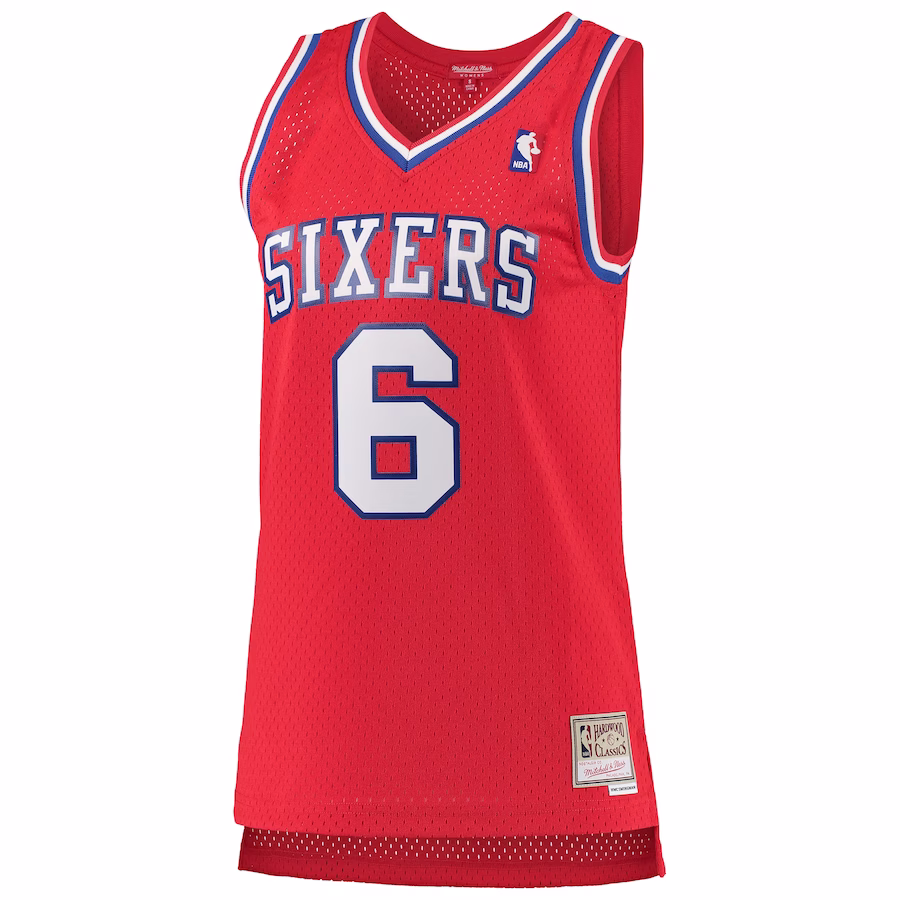 Julius Erving Philadelphia 76ers Mitchell & Ness Women's 1982/83 Classic Hardwood Classics Jersey - Red