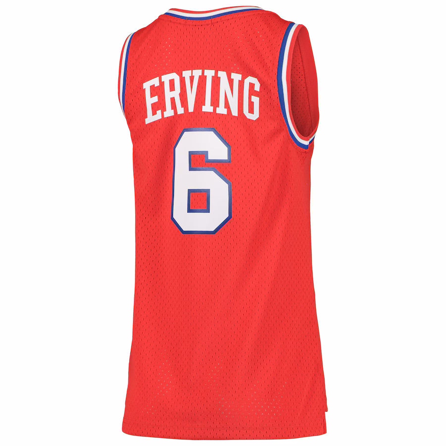 Julius Erving Philadelphia 76ers Mitchell & Ness Women's 1982/83 Classic Hardwood Classics Jersey - Red