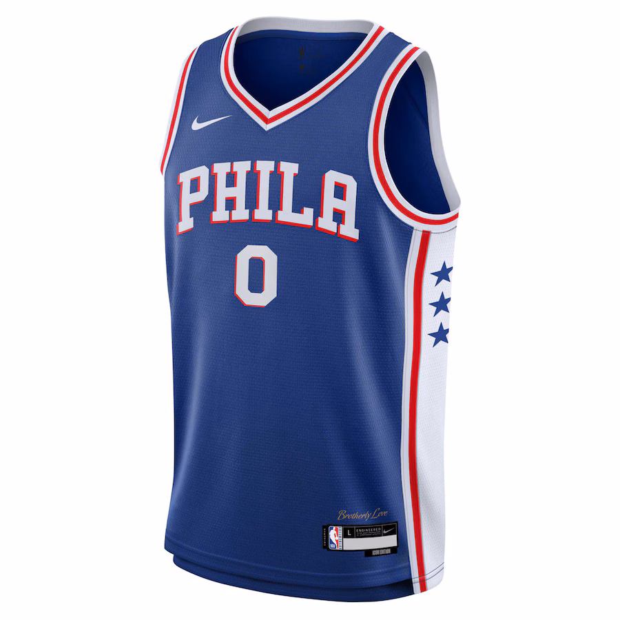 Tyrese Maxey Philadelphia 76ers Jugend Swingman-Jersey - Icon Edition - Königblau