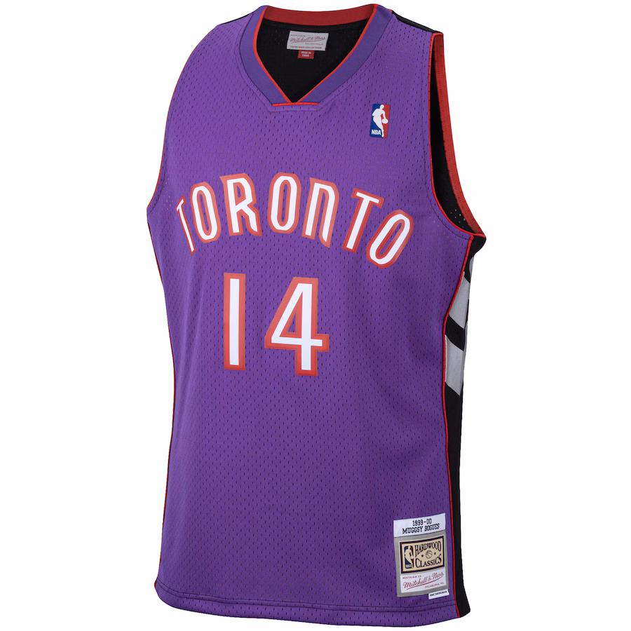 Muggsy Bogues Toronto Raptors Mitchell & Ness 2001/02 Hardwood Classics Jersey
