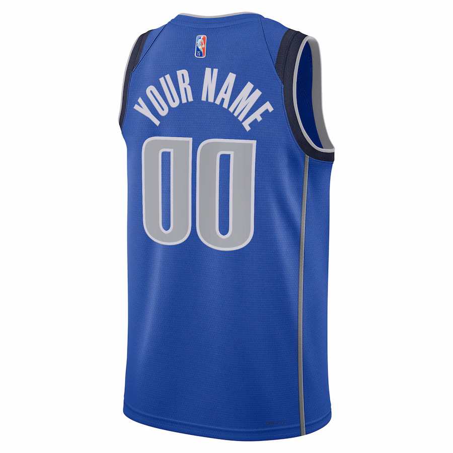 Dallas Mavericks, Maglia personalizzata 2021/22, Edizione icona, Blu
