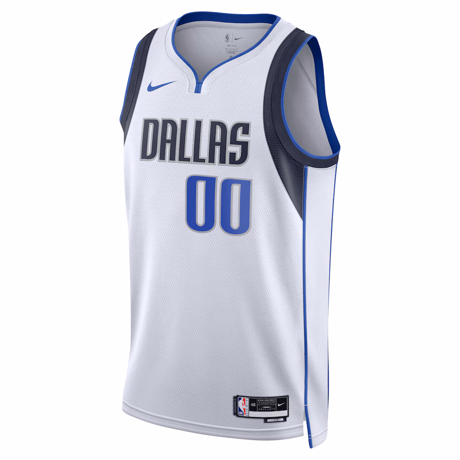 Maillot Personnalisé Dallas Mavericks Association Edition - Blanc